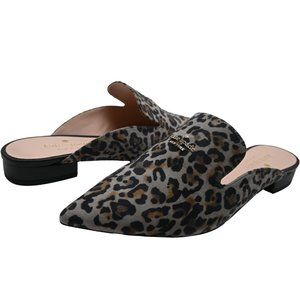 Kate Spade LORETTA Leopard-Print Suede Mules